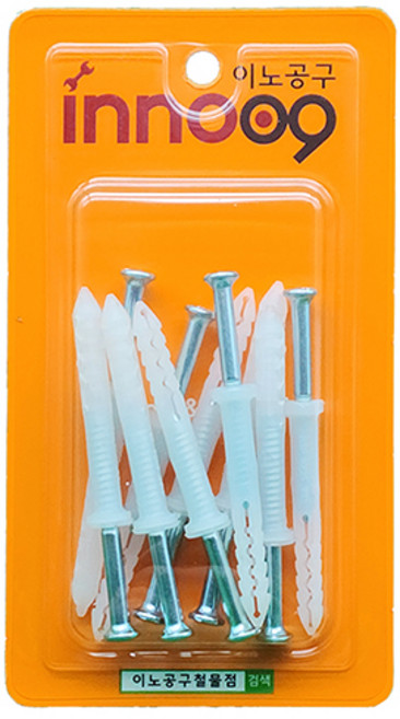 이노공구 콘크리트 칼블럭 일체형 나사못 10p NIT607, 1개