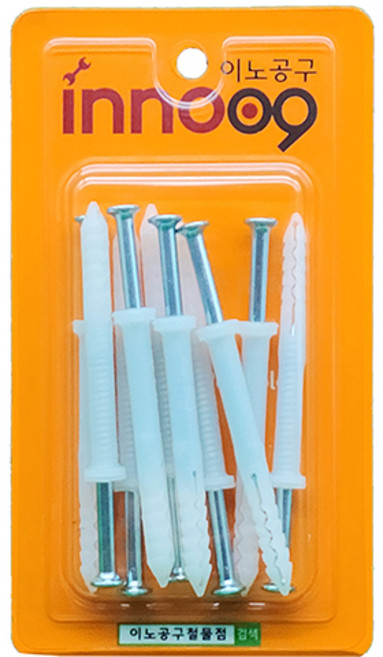 이노공구 콘크리트 칼블럭 일체형 나사못 10p NIT608, 1개