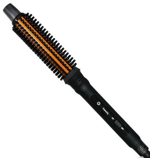 예스뷰티 아이뷰티 아이롱 브러쉬 볼륨 고데기 28mm, 블랙혼합