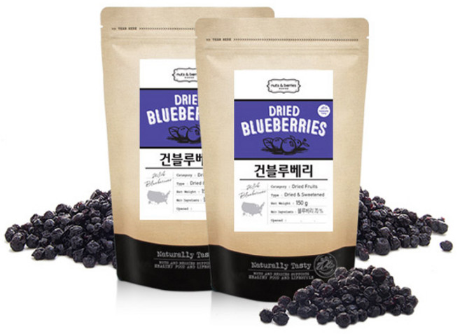 넛츠앤베리스 건블루베리, 150g, 2개