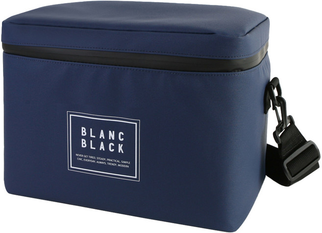 블랑블랙 워싱 보온보냉 쿨러백, 매트블루