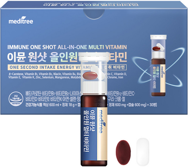 meditree 綜合維他命補充液+錠, 30入, 1盒