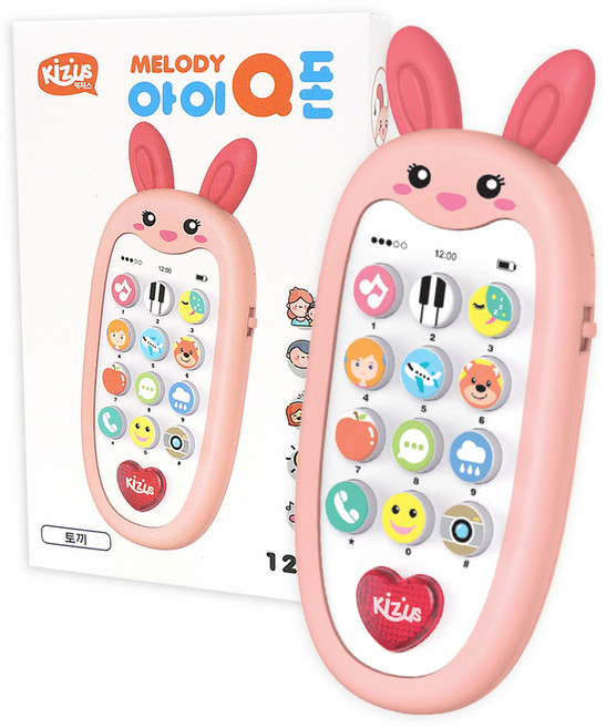 키저스 핸드폰 장난감, 핑크 토끼, 1개