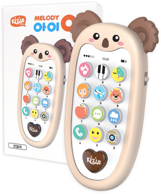 키저스 핸드폰 장난감, 베이지 코알라, 1개