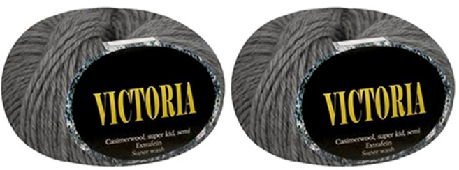 yarna 빅토리아 뜨개실, 809 그레이, 2개