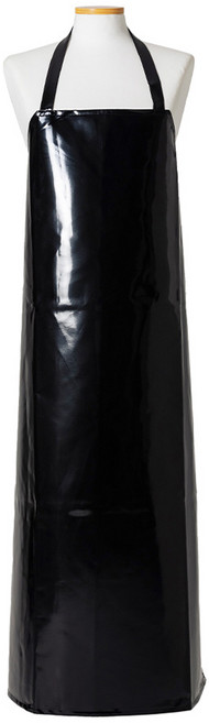 로사홈 양면코팅 고급 롱 방수 앞치마, 검정, 1개