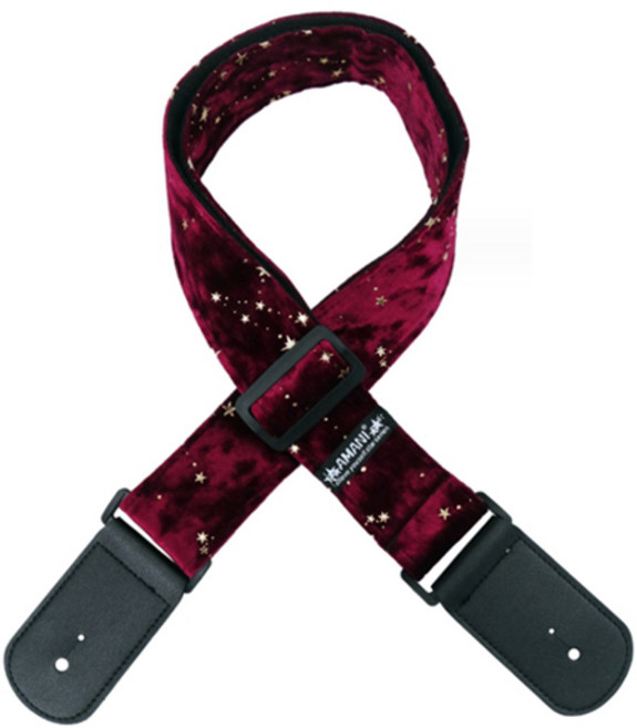 데이소이 갤럭시 벨벳 기타 스트랩 04 와인, 1개
