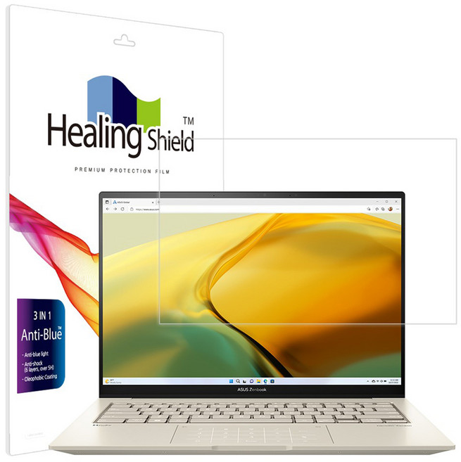 힐링쉴드 에이수스 젠북 14X OLED UX3404 블루라이트차단 액정보호필름, 1세트