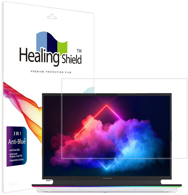 힐링쉴드 한성컴퓨터 TFG6396 블루라이트차단 액정보호필름, 1세트