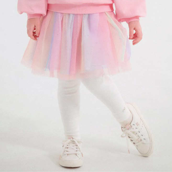 젤리스푼 여아용 레인보우 샤 스커트 레깅스