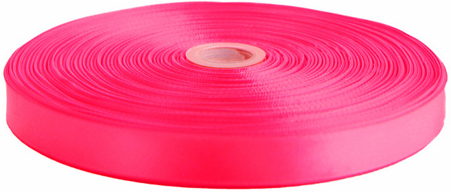 아이엔피 고밀도 공단 리본 10mm, 형광핫핑크(A160), 90m, 1개