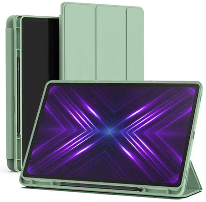 신지모루 스마트커버 펜슬 수납 태블릿 케이스, 아보카도 그린, 1개