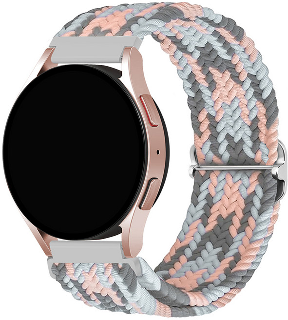 이츠라이프 갤럭시워치 브레이드 솔로루프 버클형 스트랩 20mm, 산호 핑크, 1개