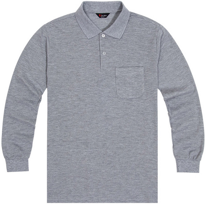 유니렉스 남녀공용 30수 긴팔 포켓 카라 티셔츠