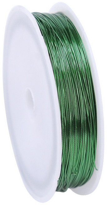 코히모 와이어 DIY 수공예 컬러 철사 0.4mm x 50m 3W275, 5개, 그린