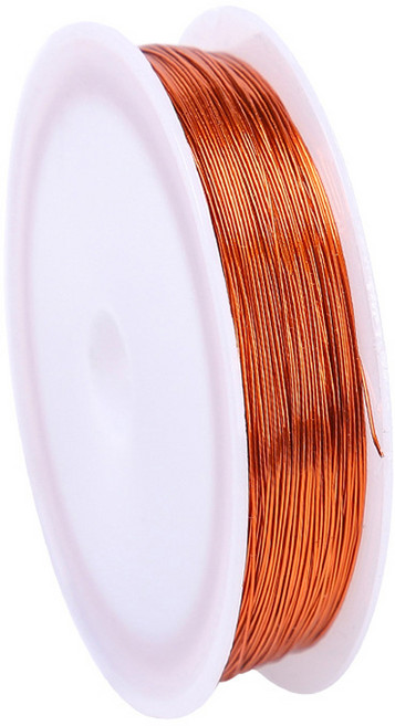 코히모 와이어 DIY 수공예 컬러 철사 0.4mm x 50m 3W275, 5개, 브론즈