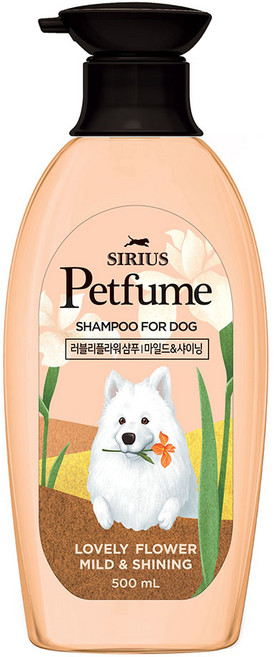 시리우스 펫퓸 반려견용 샴푸 러블리플라워, 500ml, 1개