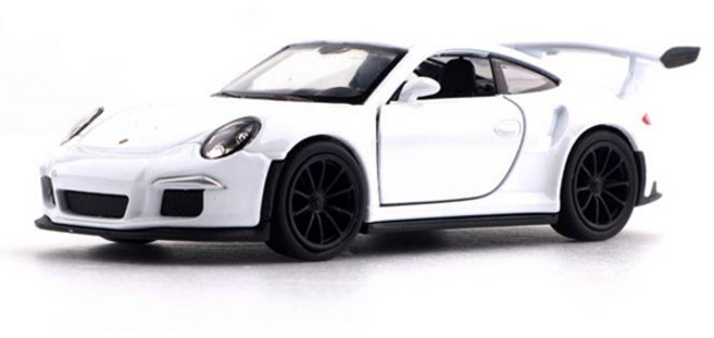 웰리 4.75 포르쉐 911 GT3 RS 미니카, 화이트, 1개