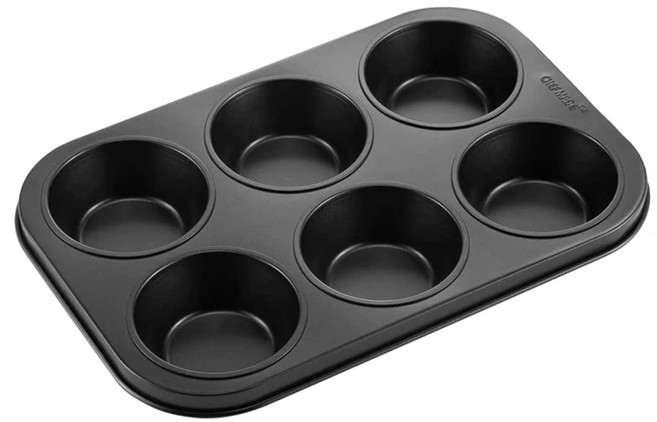 쉐프메이드 머핀틀 팬 6구 블랙, 1개