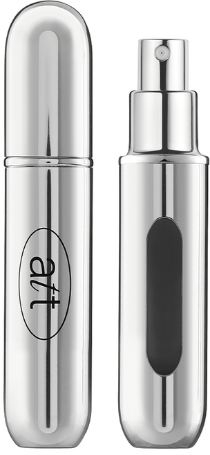 앳댓모먼트 펌핑식 휴대용 향수 공병 5ml, 1개, 유광 실버