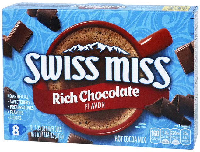 스위스미스 리치 초콜릿 코코아 프레이버 분말, 37.625g, 8개입, 1개