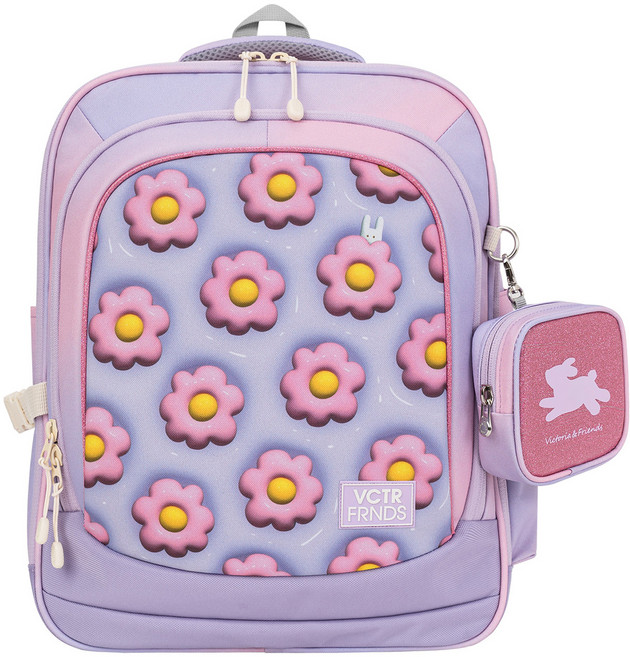 빅토리아앤프렌즈 아동용 경량 얼쓰글리터 책가방+파우치