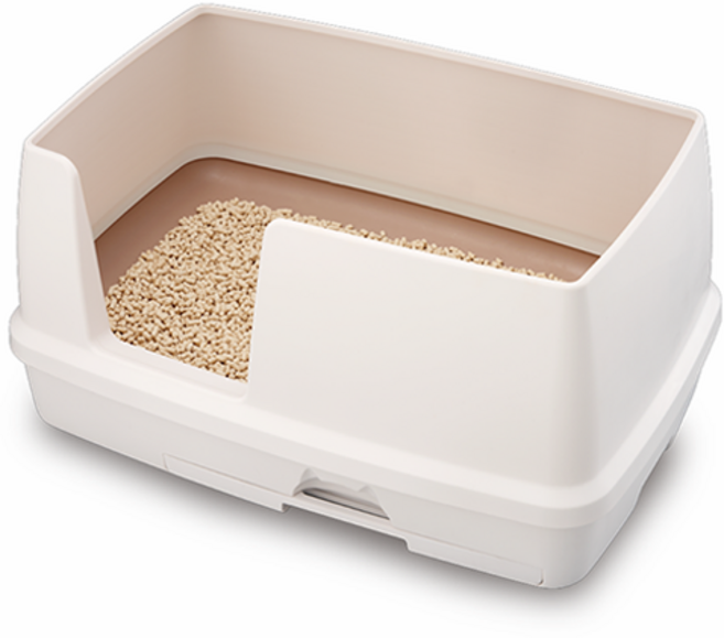 유니참데오토일렛 감자 사막화 제로 고양이 화장실 와이드형, 아이보리, 1개