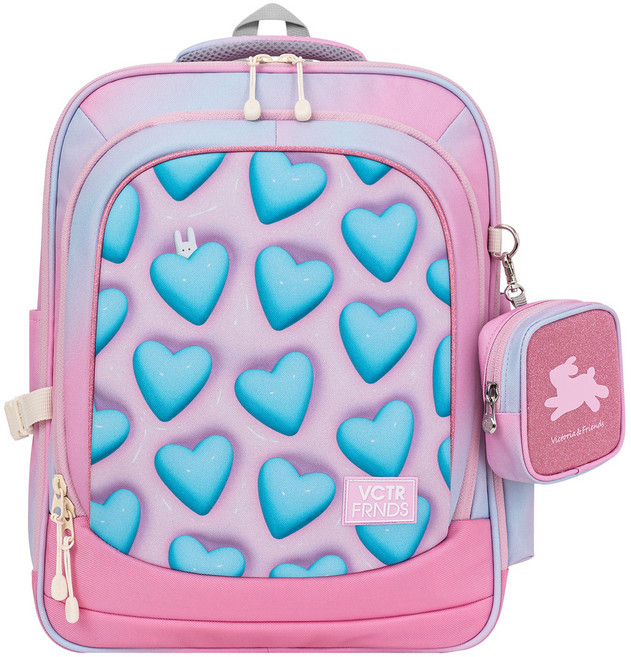 빅토리아앤프렌즈 아동용 경량 얼쓰글리터 책가방+파우치