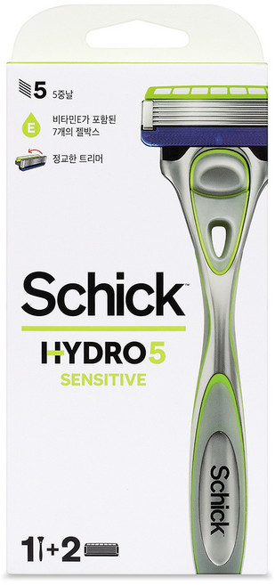 쉬크 하이드로 5 오리지널 센서티브 핸들 + 여분날 2p 세트, 1세트