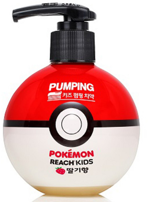 리치 포켓몬 키즈 펌핑 치약 딸기향, 250g, 1개