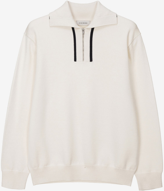 마인드브릿지 남성용 배색 하프집업 세미 오버핏 니트 MYKT2104