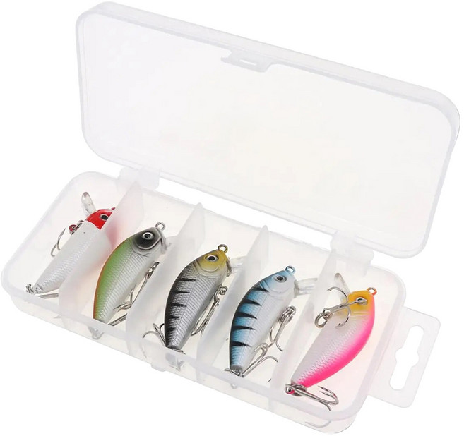 실버캐스트 크랭크베이트 5종 민물루어미끼 세트 WHS054-5, 혼합, 58g, 1세트