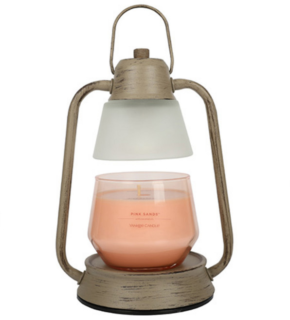 양키캔들 스튜디오 콜렉션 비콘 캔들워머 + 캔들 + 전구 2p 세트, 핑크샌드, 빈티지(캔들워머)