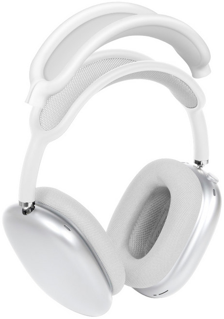 모잇 에어팟 맥스 헤어밴드 실리콘 케이스 커버, 화이트