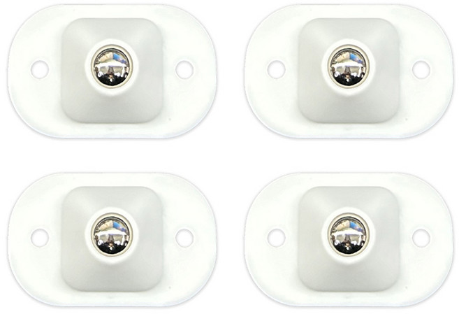 월드크린 부착식 이동 바퀴 1구 화이트, 4개