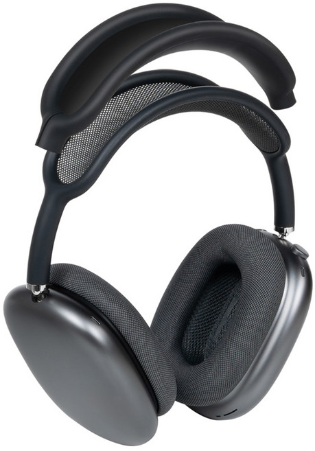 모잇 에어팟 맥스 헤어밴드 실리콘 케이스 커버, 블랙