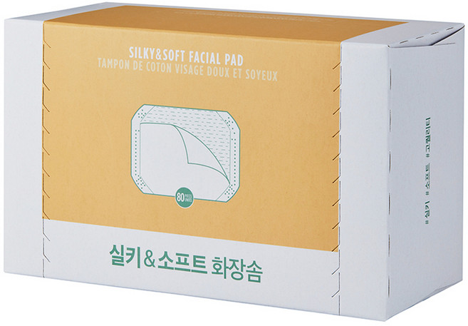 더페이스샵 실키앤소프트 고급화장솜, 80매입, 1개