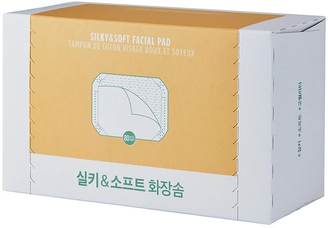 더페이스샵 실키앤소프트 고급화장솜, 80매입, 1개 - 쿠팡
