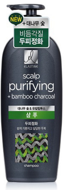 엘라스틴 대나무 숯 두피정화 샴푸, 680ml, 1개