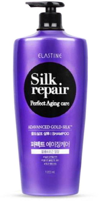 엘라스틴 실크리페어 퍼펙트 에이징케어 골드실크 샴푸 체리블라썸향, 1.2L, 1개
