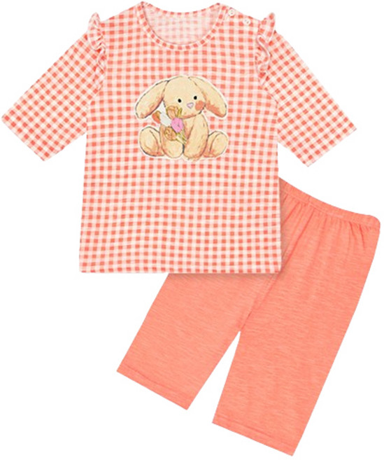 유니프랜드 아동용 퐁퐁레빗 슬라브 7부 내의 세트