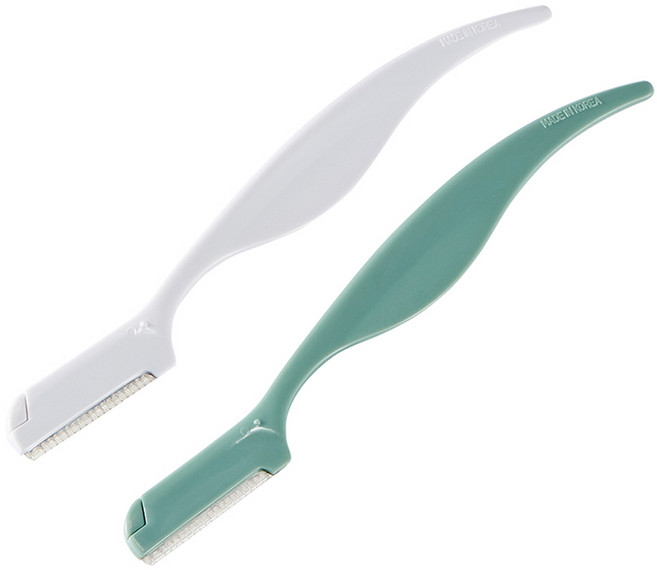 fmgt 데일리 뷰티툴즈 눈썹 수정칼 1단 2p, 혼합색상, 1개