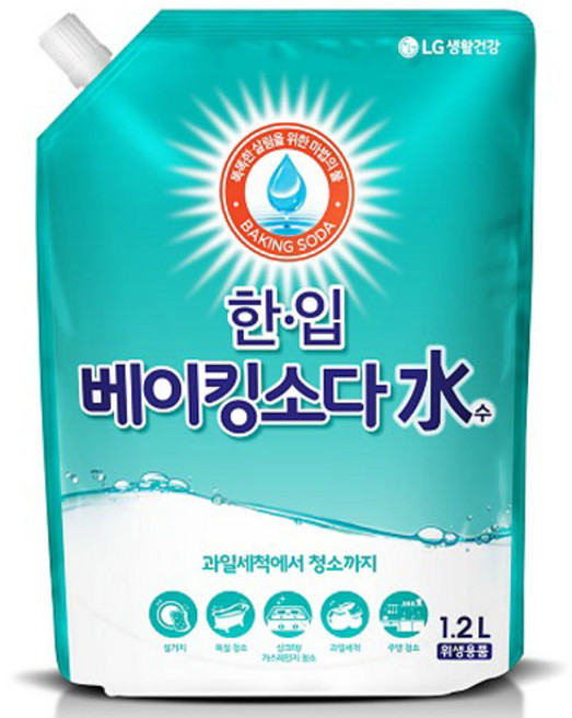 한입 베이킹소다수 리필, 1.2L, 1개
