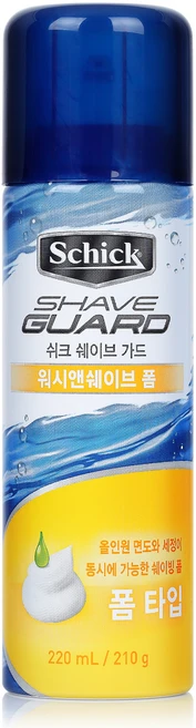 쉬크 쉐이브가드 워시 앤 쉐이빙폼, 210g, 1개 - 쿠팡
