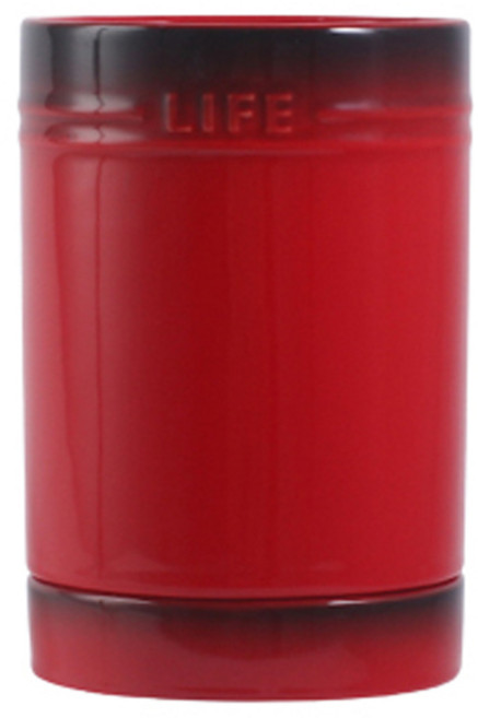 블럭마트 주방 도자기 세라믹 무지개 수저통, 레드, 1개