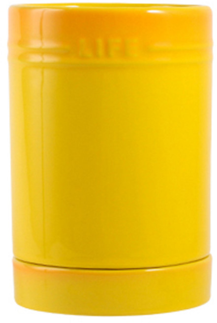 블럭마트 주방 도자기 세라믹 무지개 수저통, 옐로우, 1개