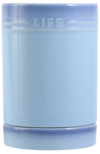 블럭마트 주방 도자기 세라믹 무지개 수저통, 블루, 1개