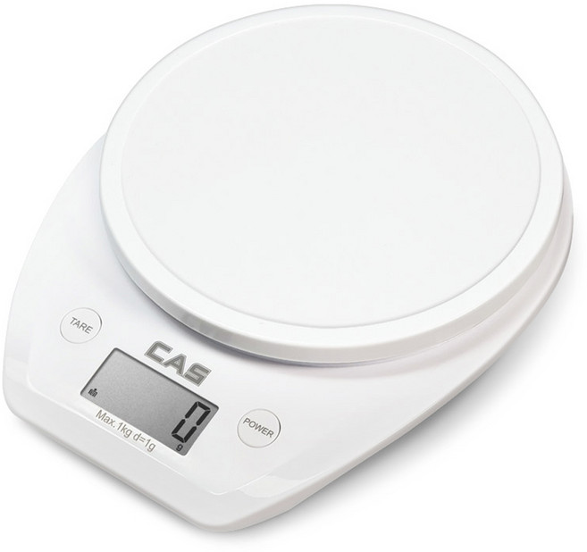 카스 디지털 정밀 저울 화이트 1kg, K16, 1개