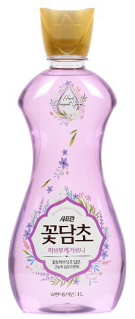 [비건라이프] 샤프란 꽃담초 섬유유연제 라벤더, 1L, 1개