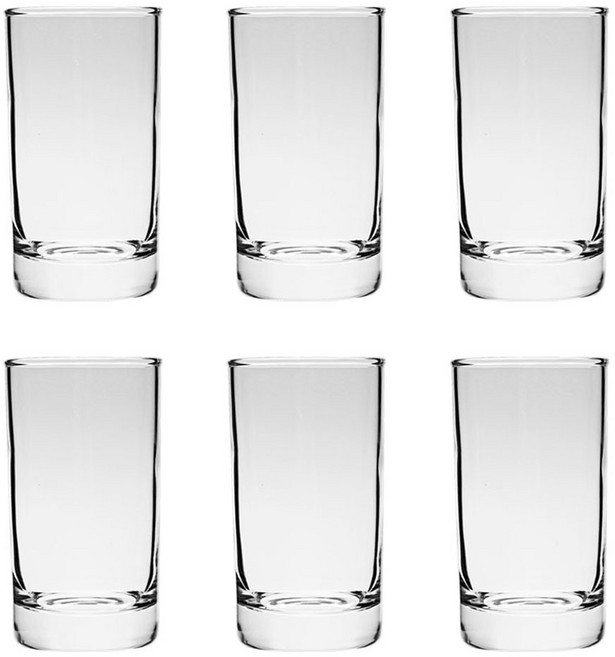 델리 일자 주스잔 155ml ES1007, 투명, 6개